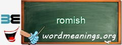 WordMeaning blackboard for romish